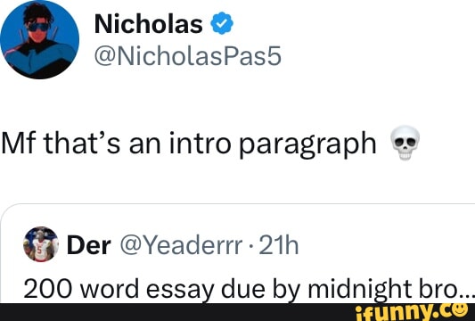 200 word essay meme