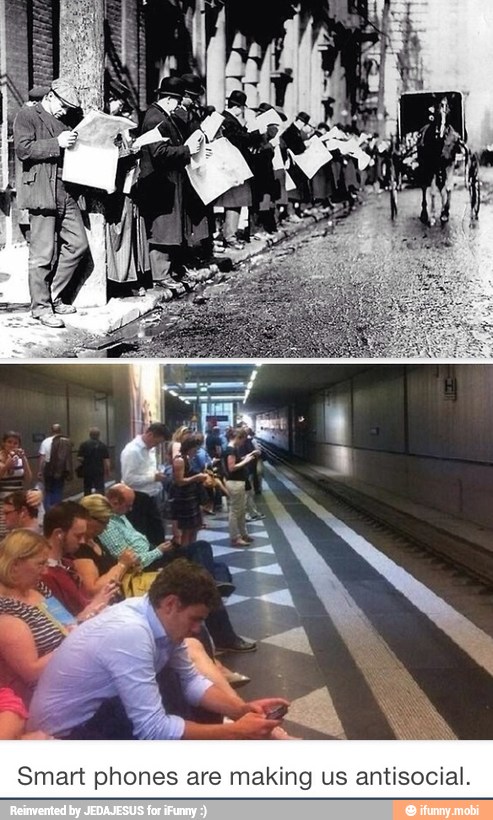 Smart phones are making us antisocial.