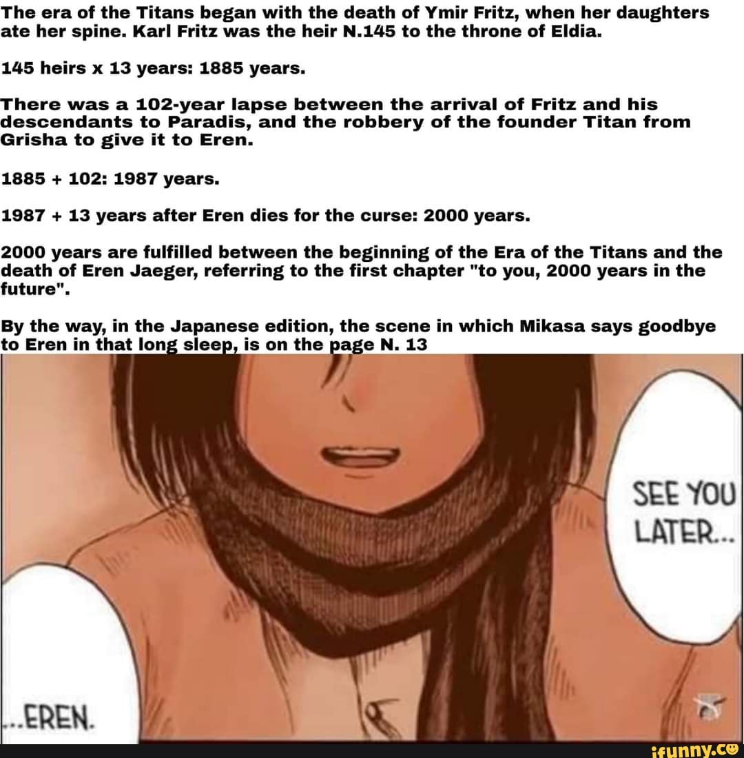 Ymir Fritz X Eren