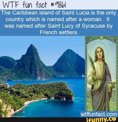 F Fun Fad MRM The Caribbean Island Of Saint Lucia Is The Only Country ...