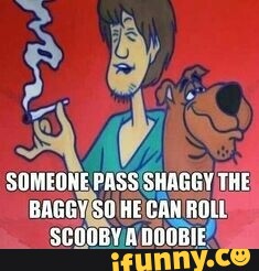 SOMEONE PASS SHAGGY THE BAGGY SO HE CAN ROL SCOOBY DOOBIE - iFunny