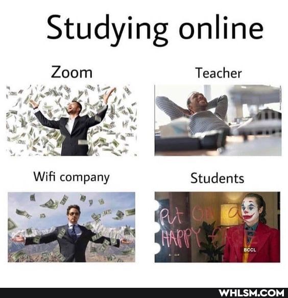 Studying online
Teacher
Students