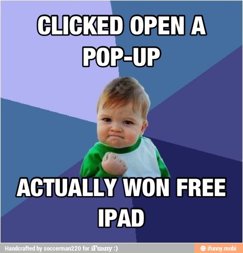 CLICKED OPEN A
ACTUALLY WON FREE
IPAD