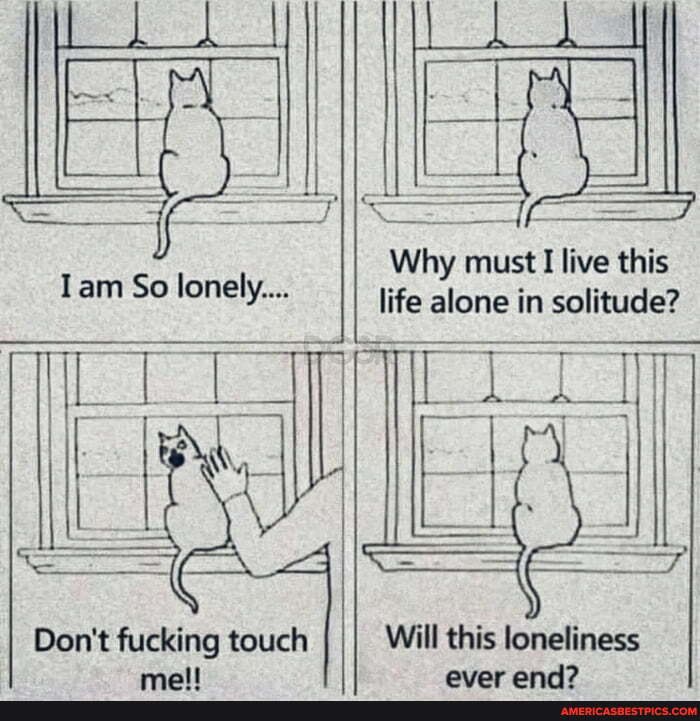 Why must live this life alone in solitude?
Iam So lonely...
Don't fucking touch
Will this loneliness ever and?