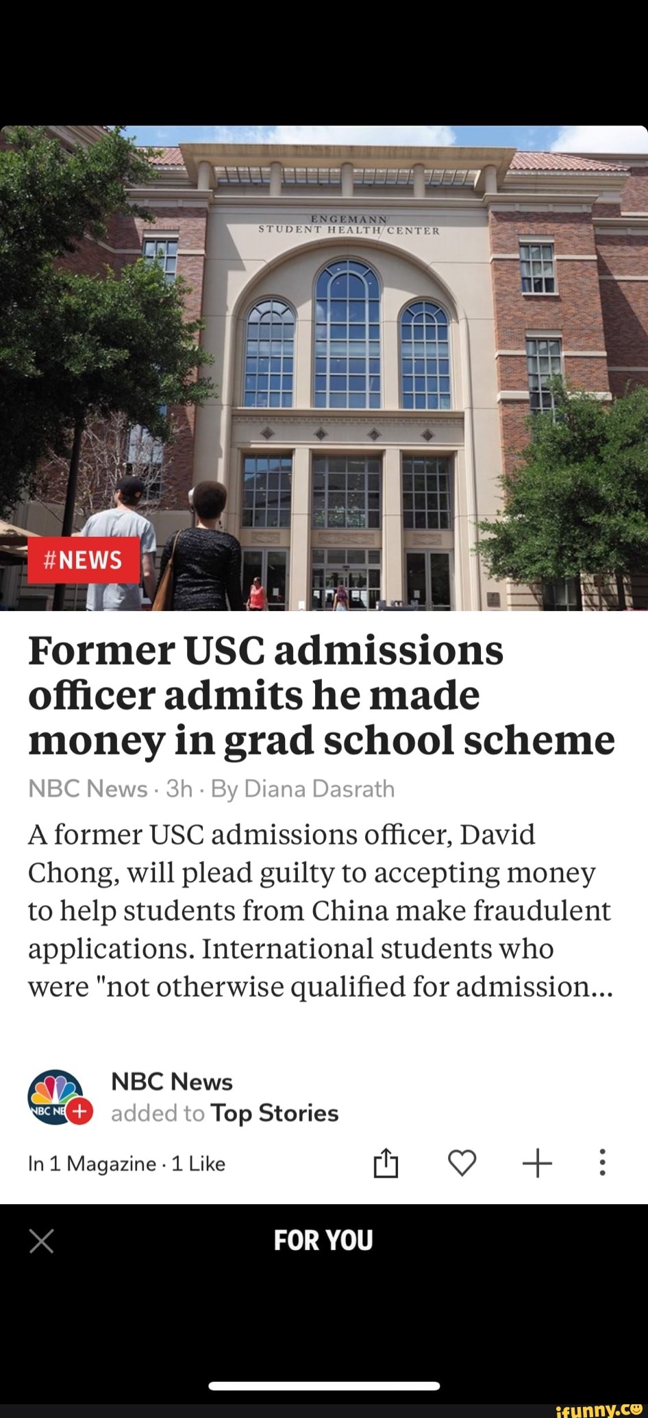 Our true education system NEWS Former USC admissions officer admits