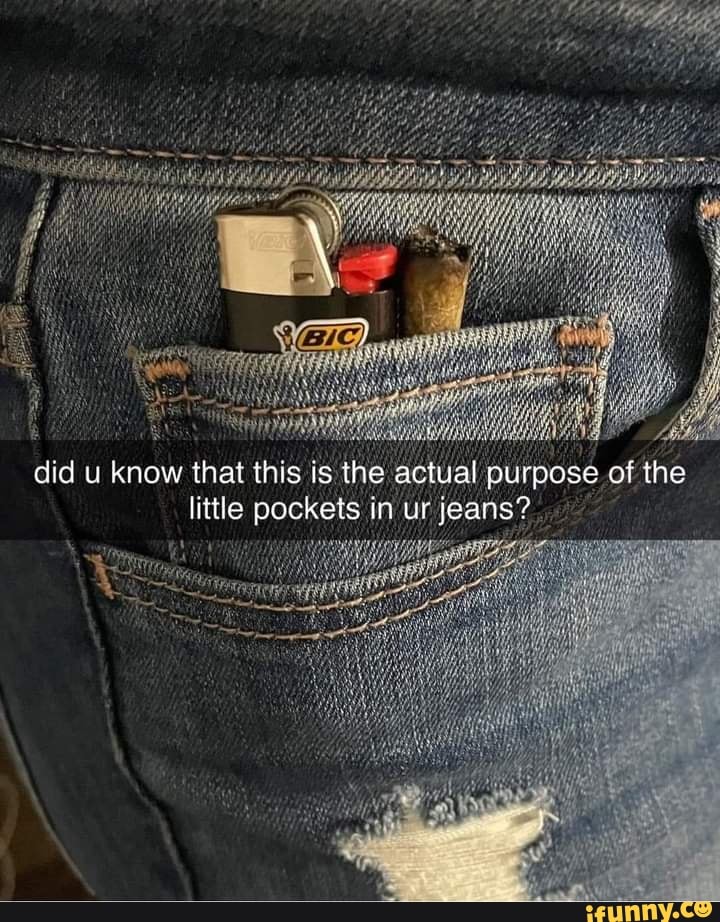 Did know that this is the actual purpose of the Ittle pockets in ur