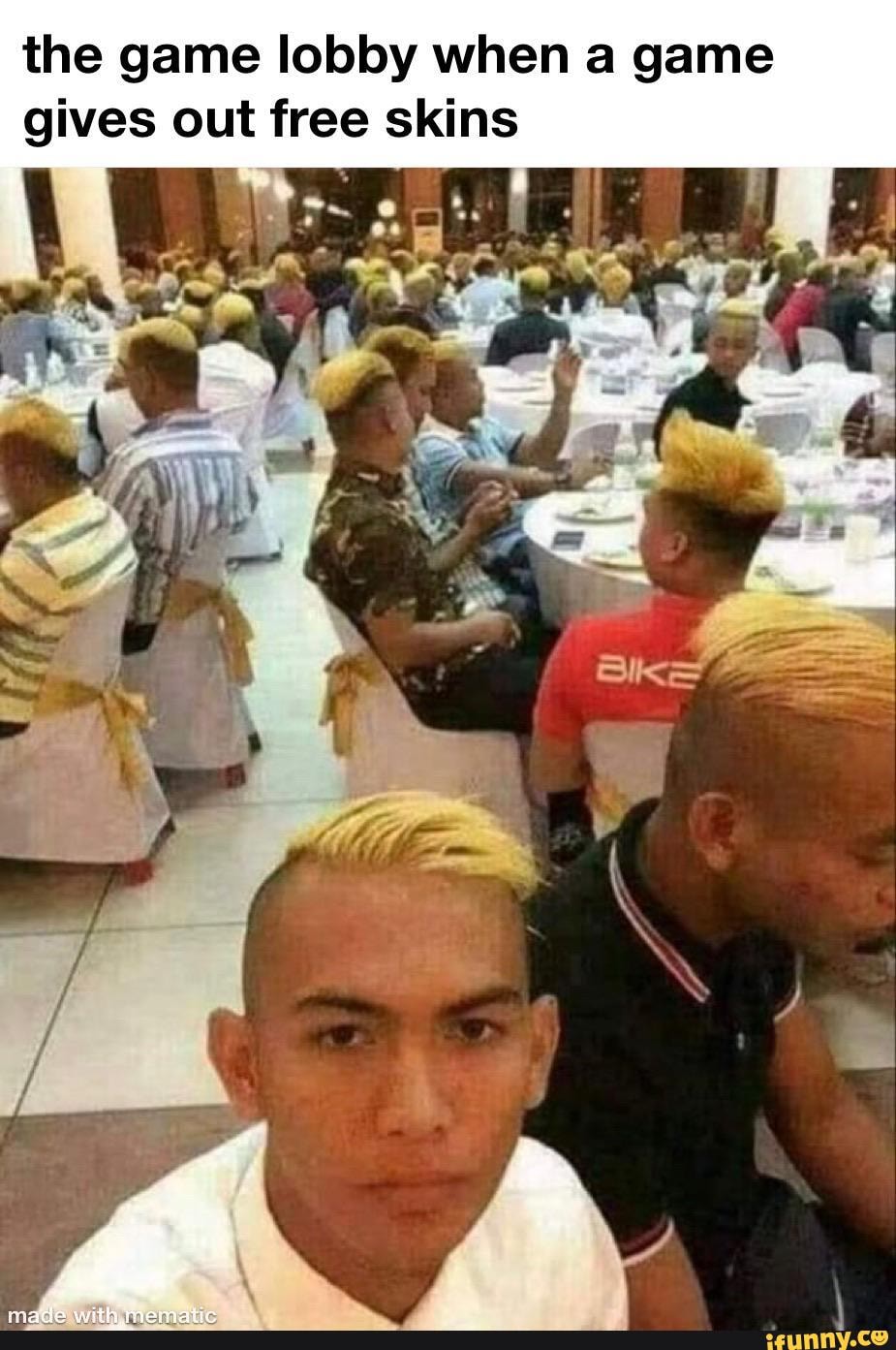 the game lobby when a game
gives out free skins