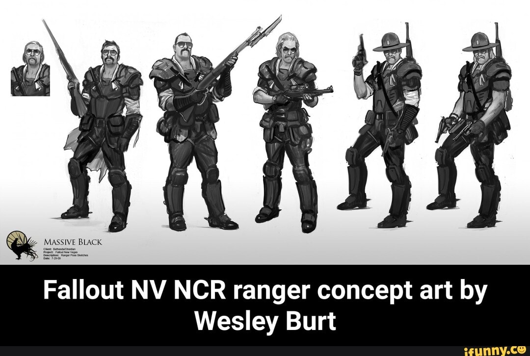 Black Fallout Nv Ncr Ranger Concept Art By Wesley Burt Fallout Nv Ncr Ranger Concept Art By Wesley Burt