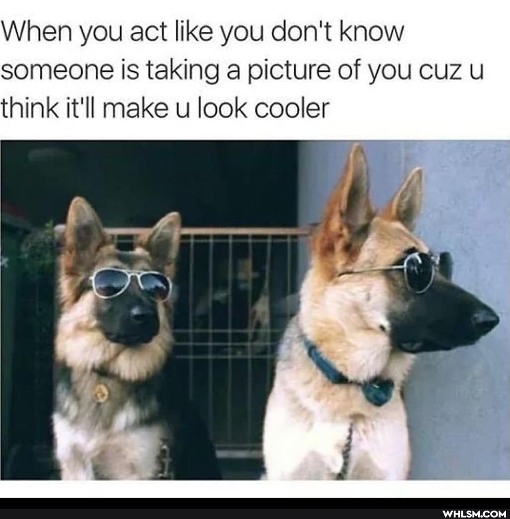 When you act like you don't know someone is taking a picture of you Cuz think it'll make u look cooler