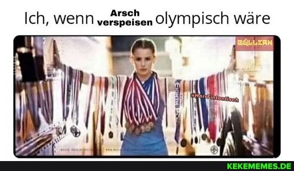 Ich, wenn verspeisen Olympisch wäre