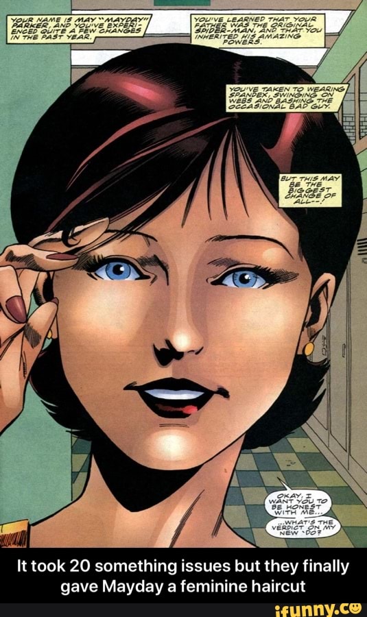 It took 20 something issues but they finally gave Mayday a feminine haircut - It took 20 something issues but they finally gave Mayday a feminine haircut