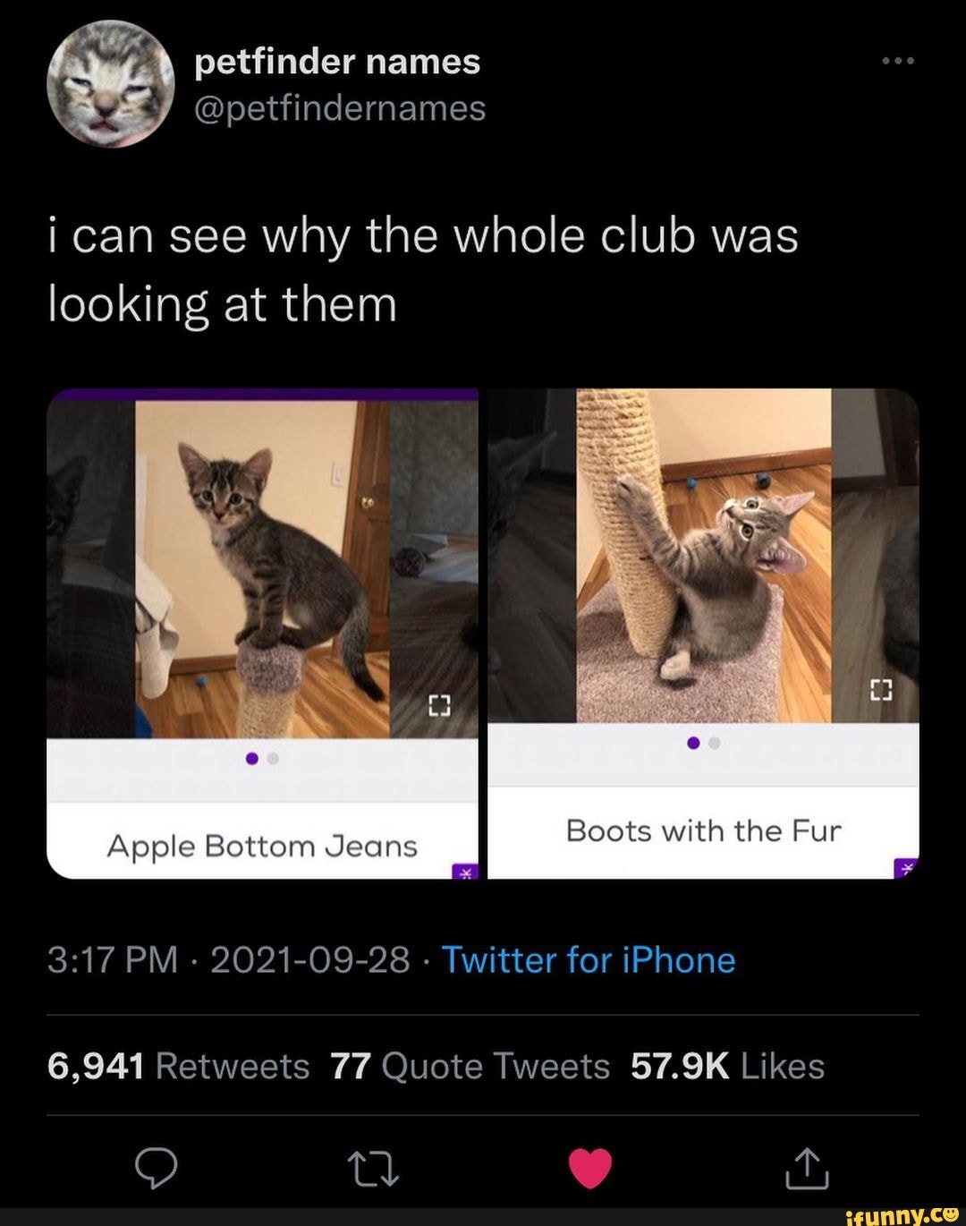 I can see why the whole club was looking at them Boots with the Fur Apple  Bottom Jeans PM - 2021-09-28 - Twitter for iPhone - iFunny