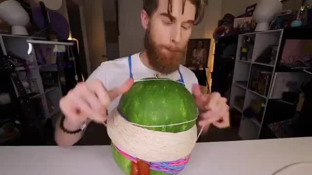 Brandon Farris On Instagram Exploding A Watermelon With Rubber Bands