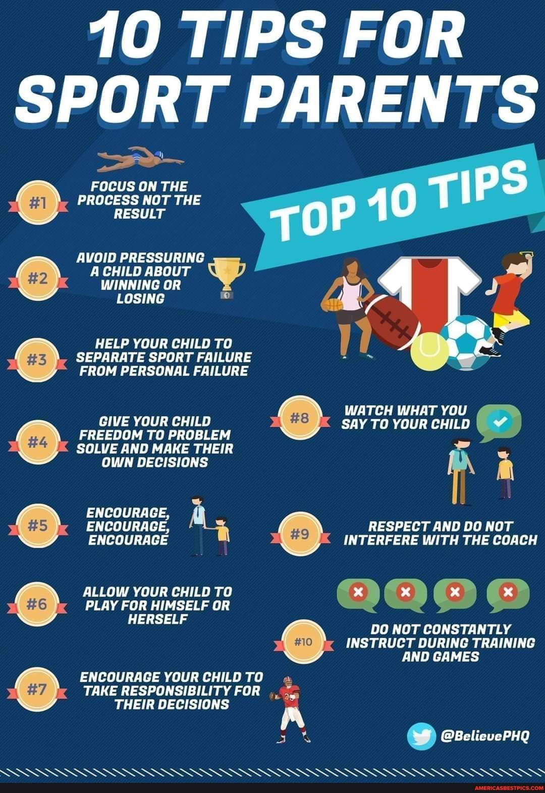 10 TIPS FOR SPORT PARENTS FOCUS ON THE PROCESS NOT THE RESULT AVOID ...