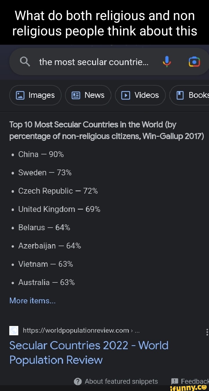 What do both religious and non religious people think about this the ...