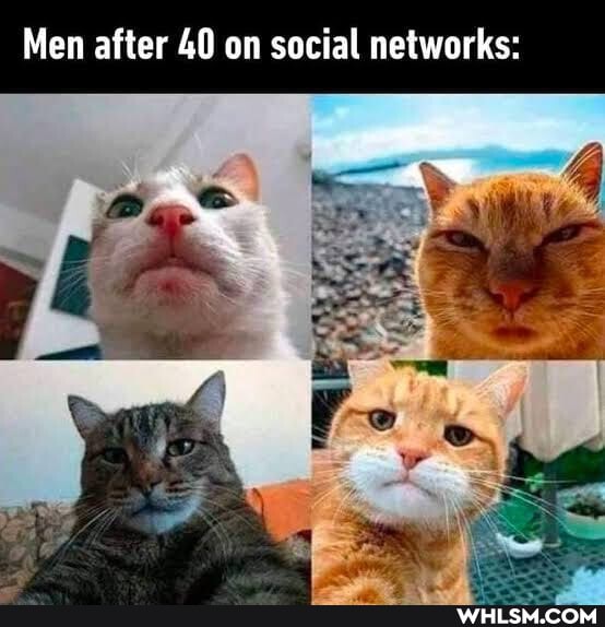 Men after 40 on social networks: