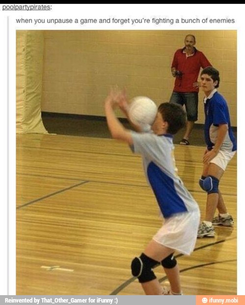 when you unpause a game and forget you're fighting a bunch of enemies,