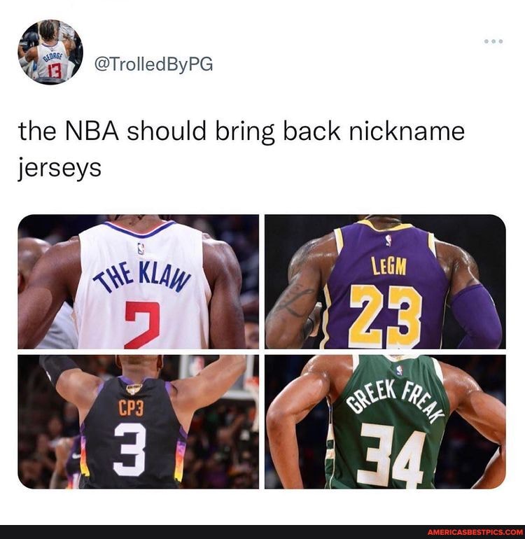 Like this if the NBA should bring back nickname jerseys 👀