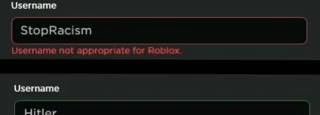 Username Stopracism Username Not Appropriate For Roblox Username - dank roblox usernames