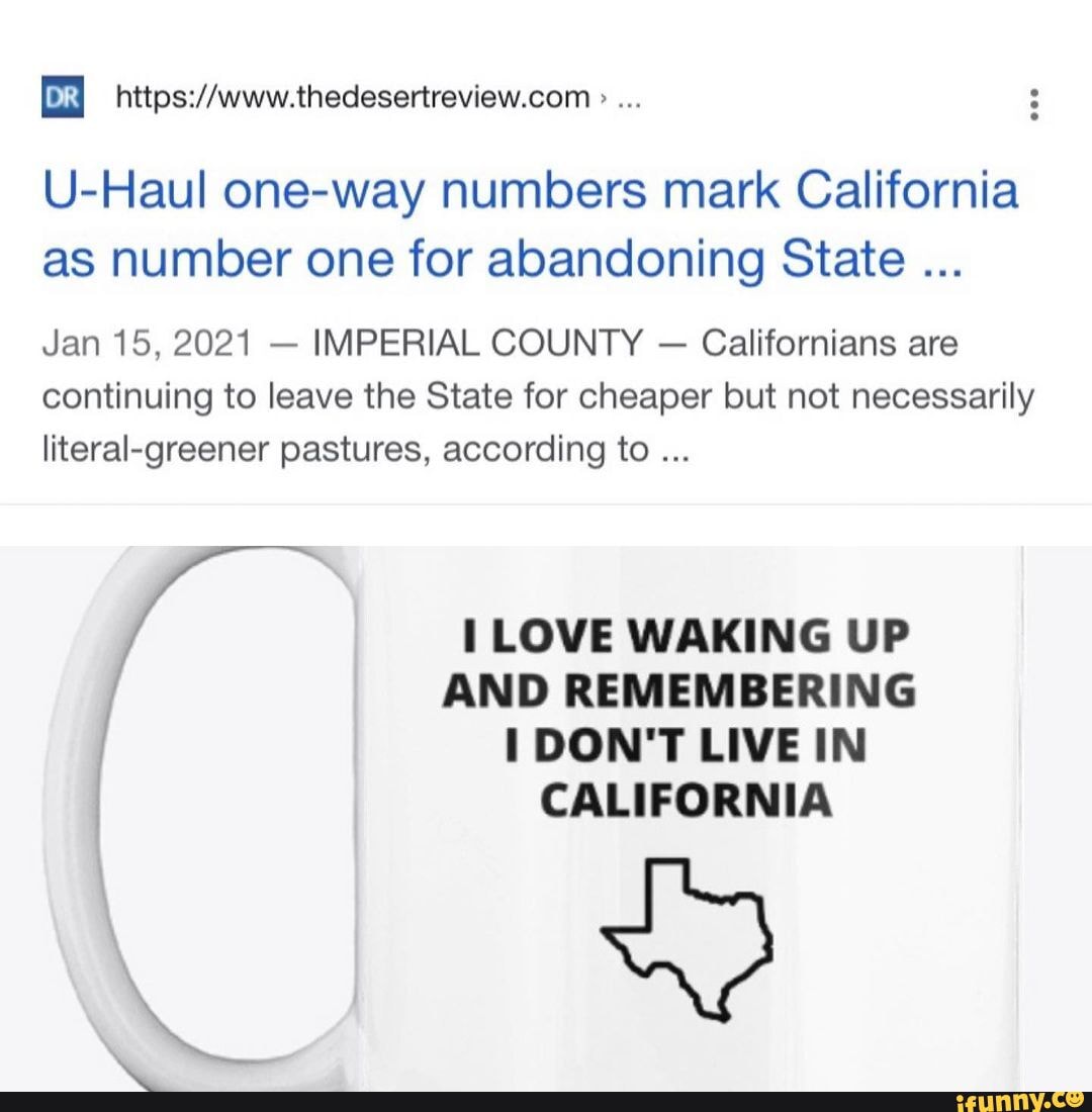 DR} > UHaul oneway numbers mark California as number one for