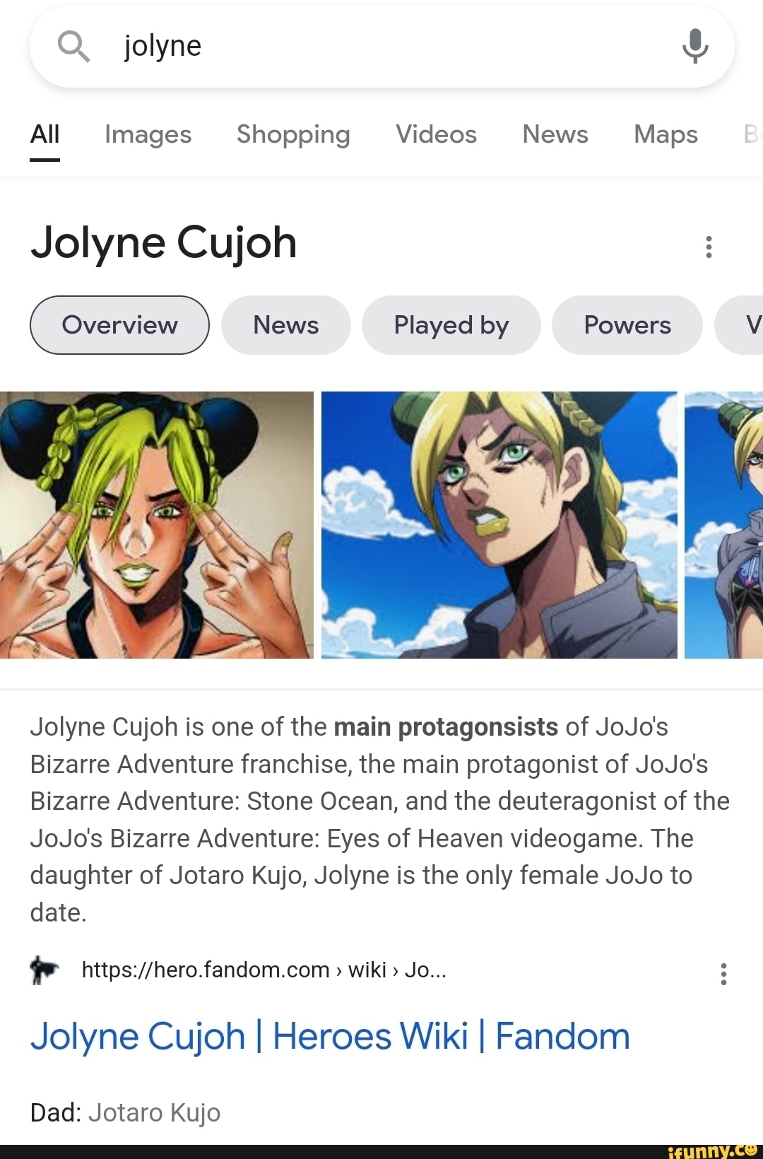 Jolyne Cujoh, Heroes Wiki