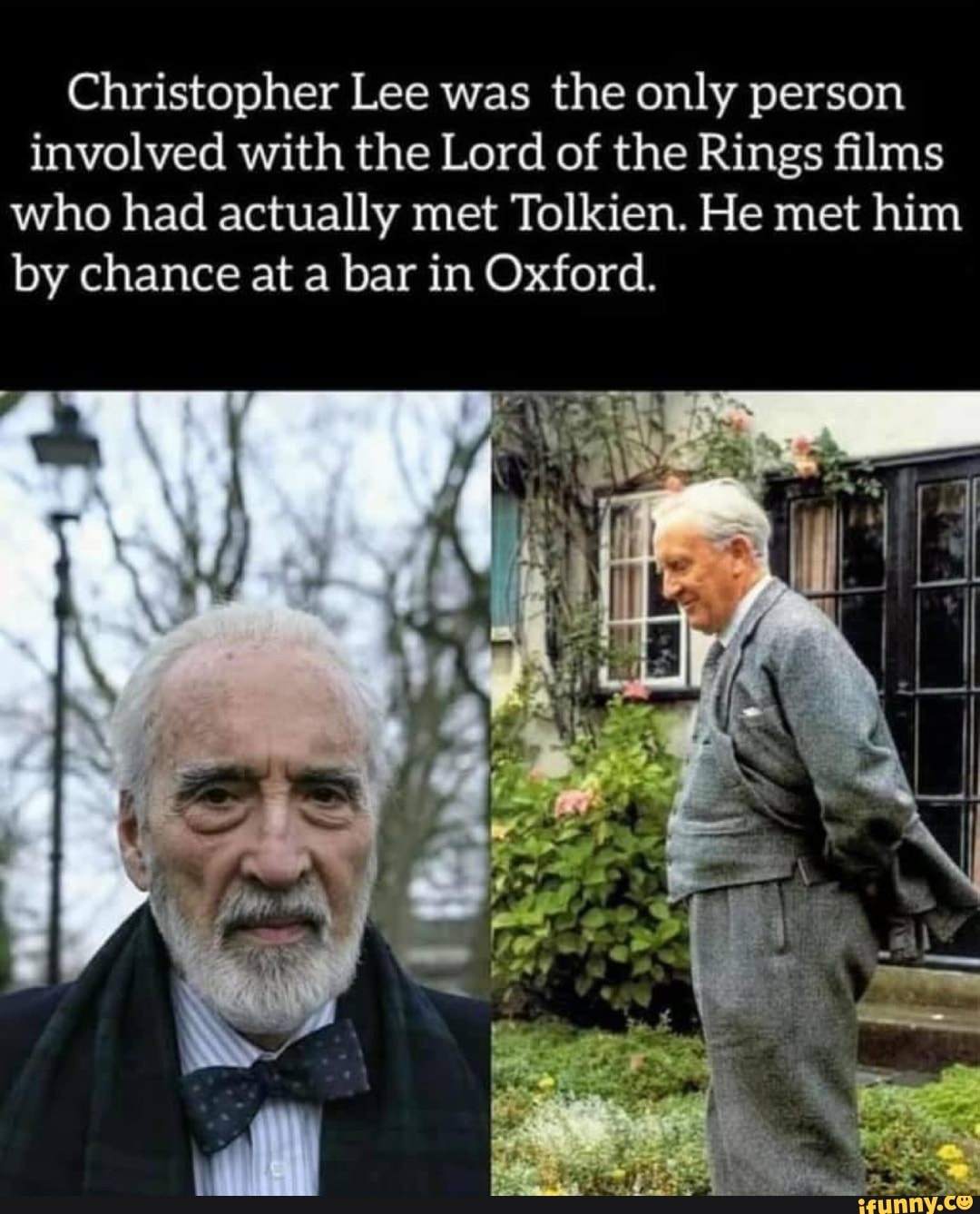 Christopher Lee was the only person involved with the Lord of the Rings