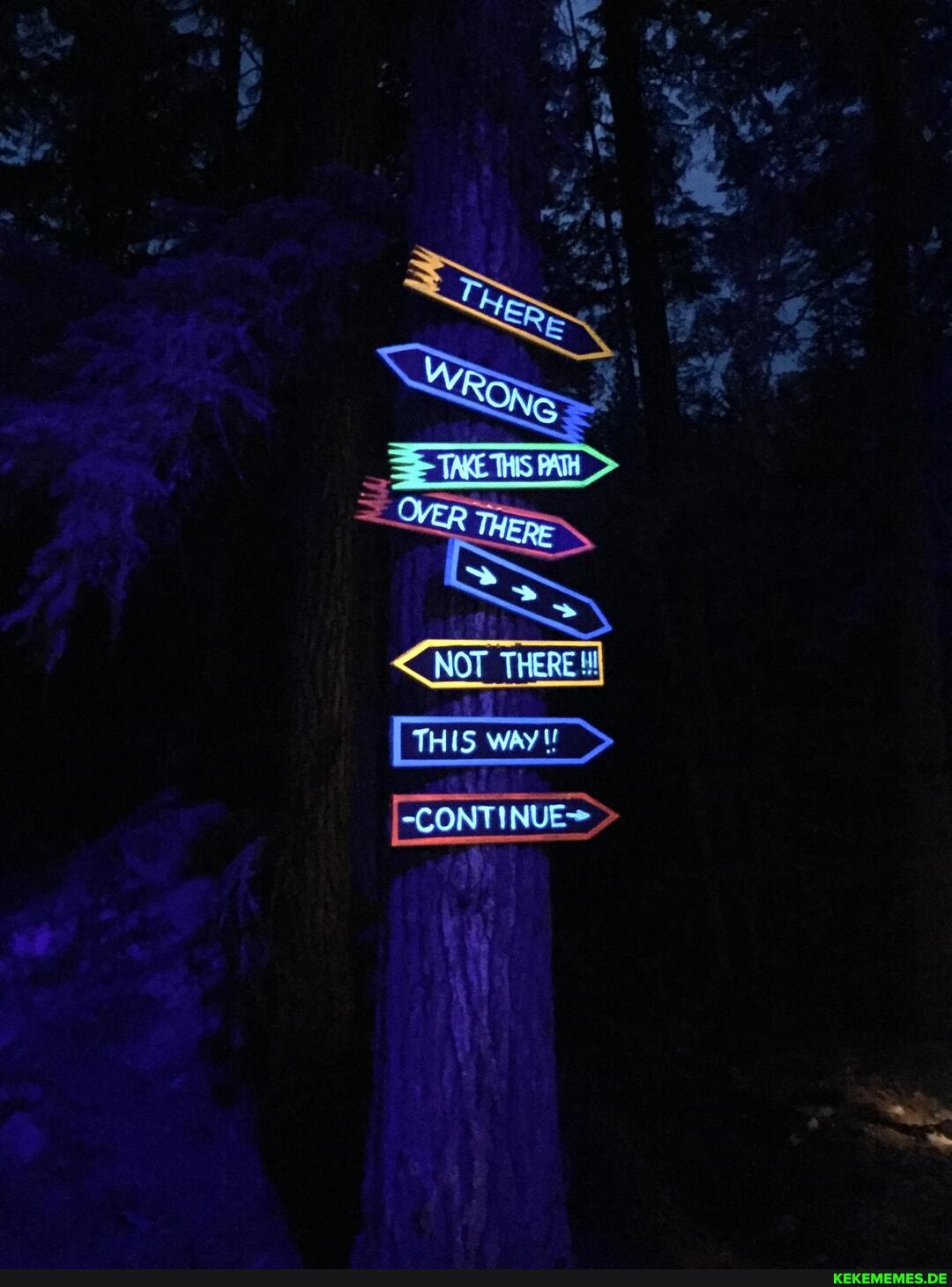 NOT THERE!
THIS WAY!
NUE=>