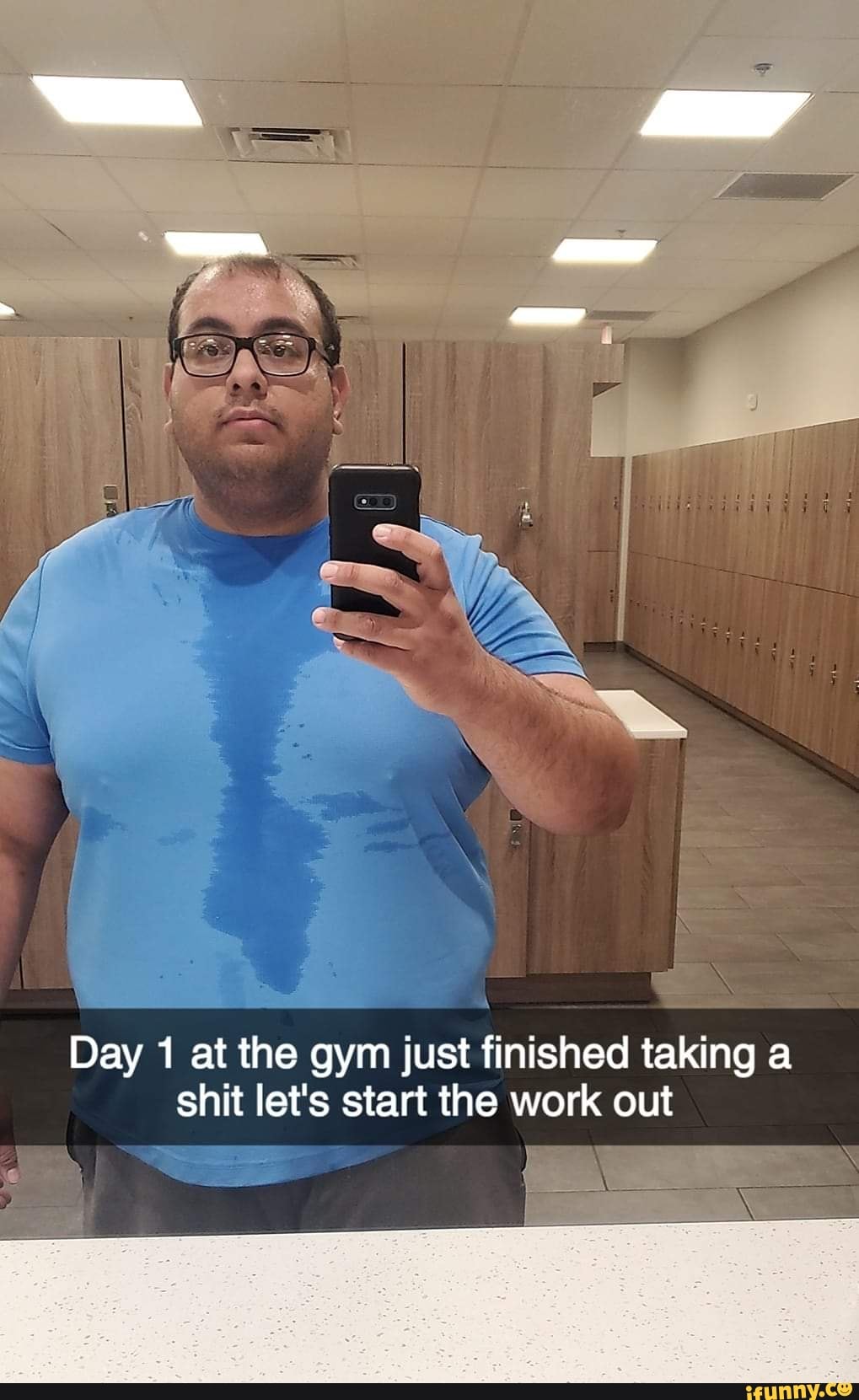 Day 1 at the gym just finished taking a shit let's start the work out
