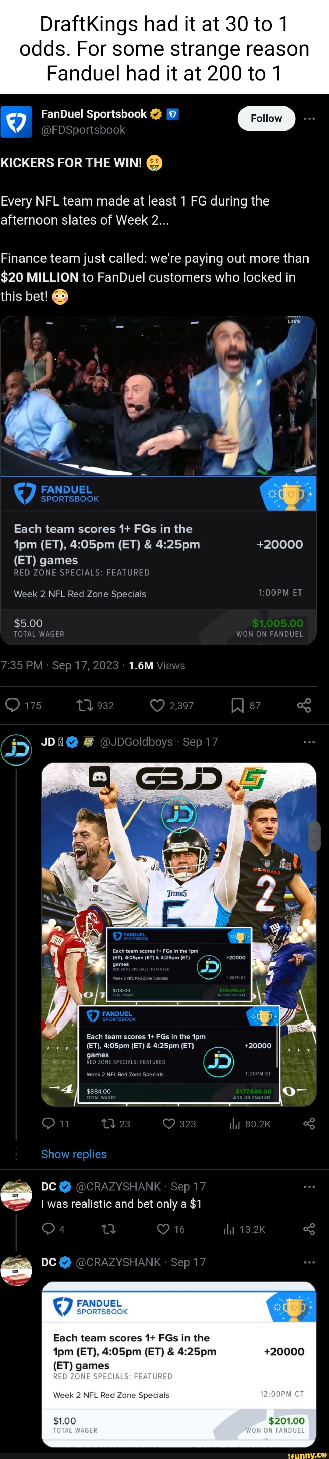 FanDuel Sportsbook on X: We're on to Week 2 