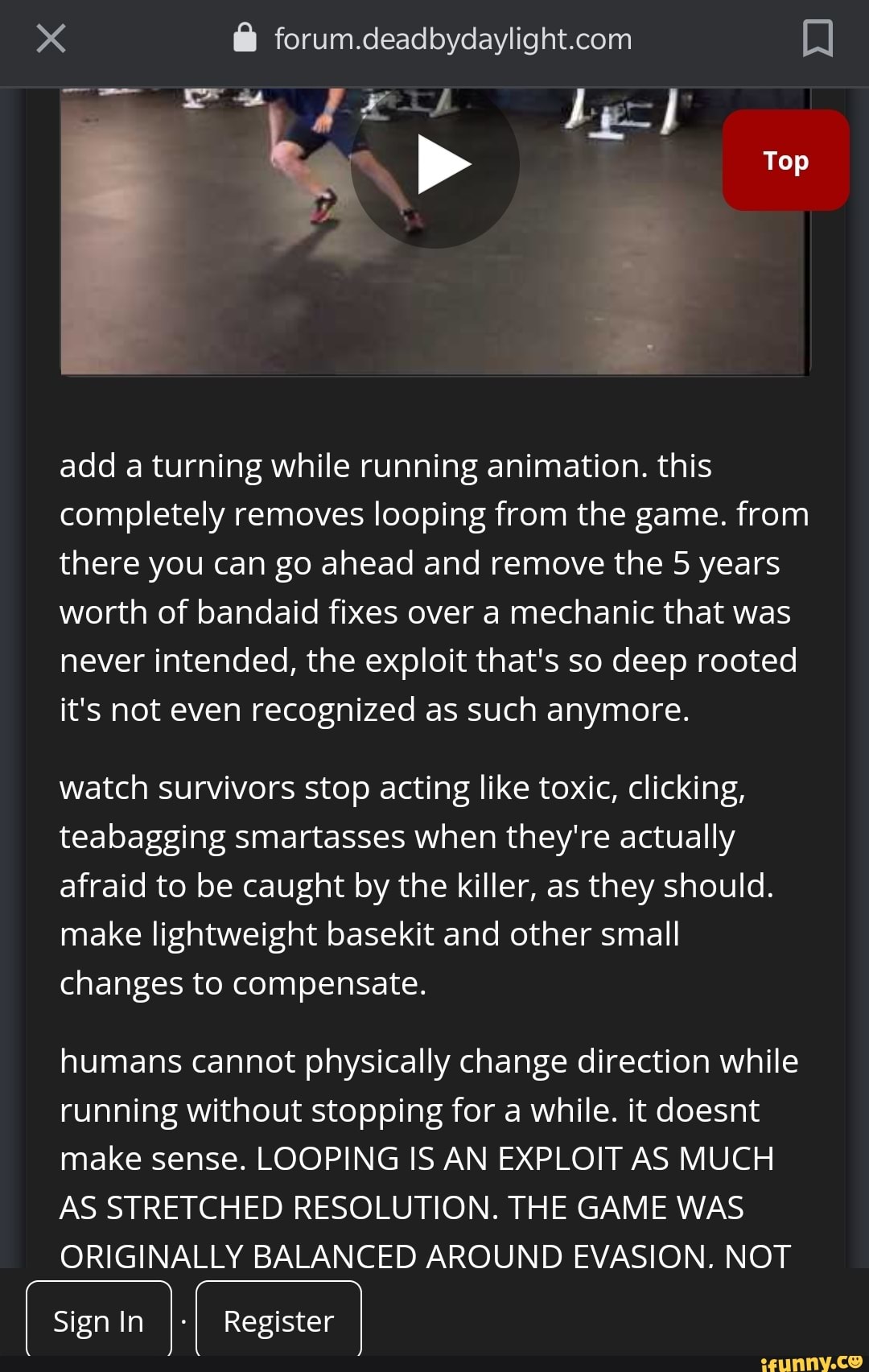 Dd Top add a turning while running animation. this completely removes