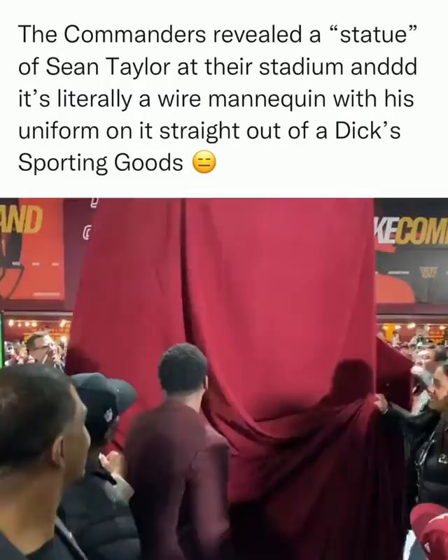 The Commanders revealed a statue of Sean Taylor at their stadium