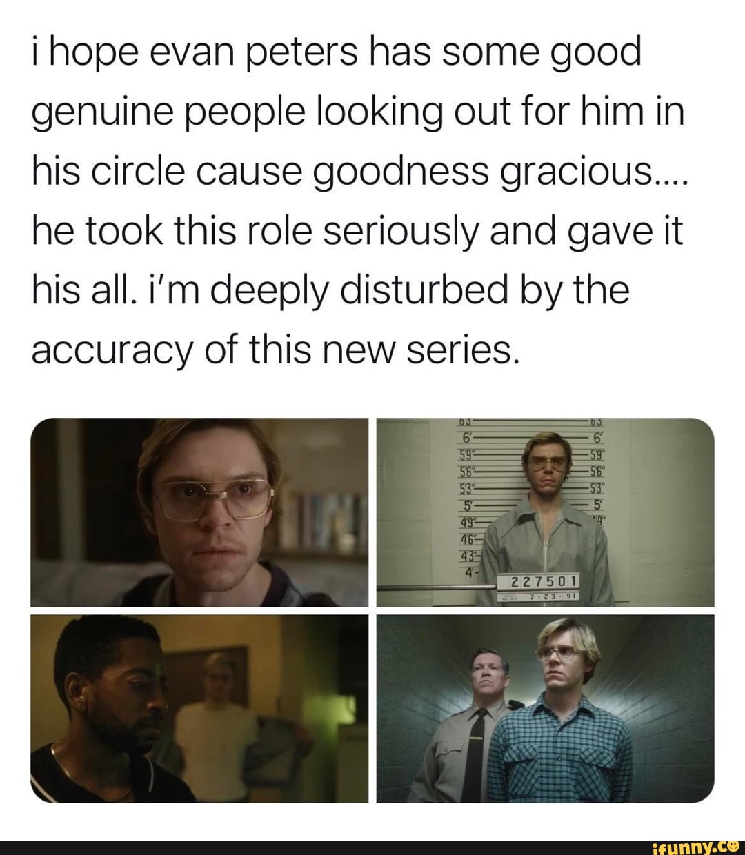 I hope evan peters has some good genuine people looking out for him in ...