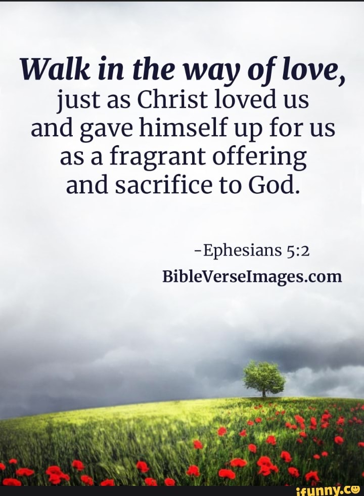 Walk in the way of love, just as Christ loved us and gave himself up ...