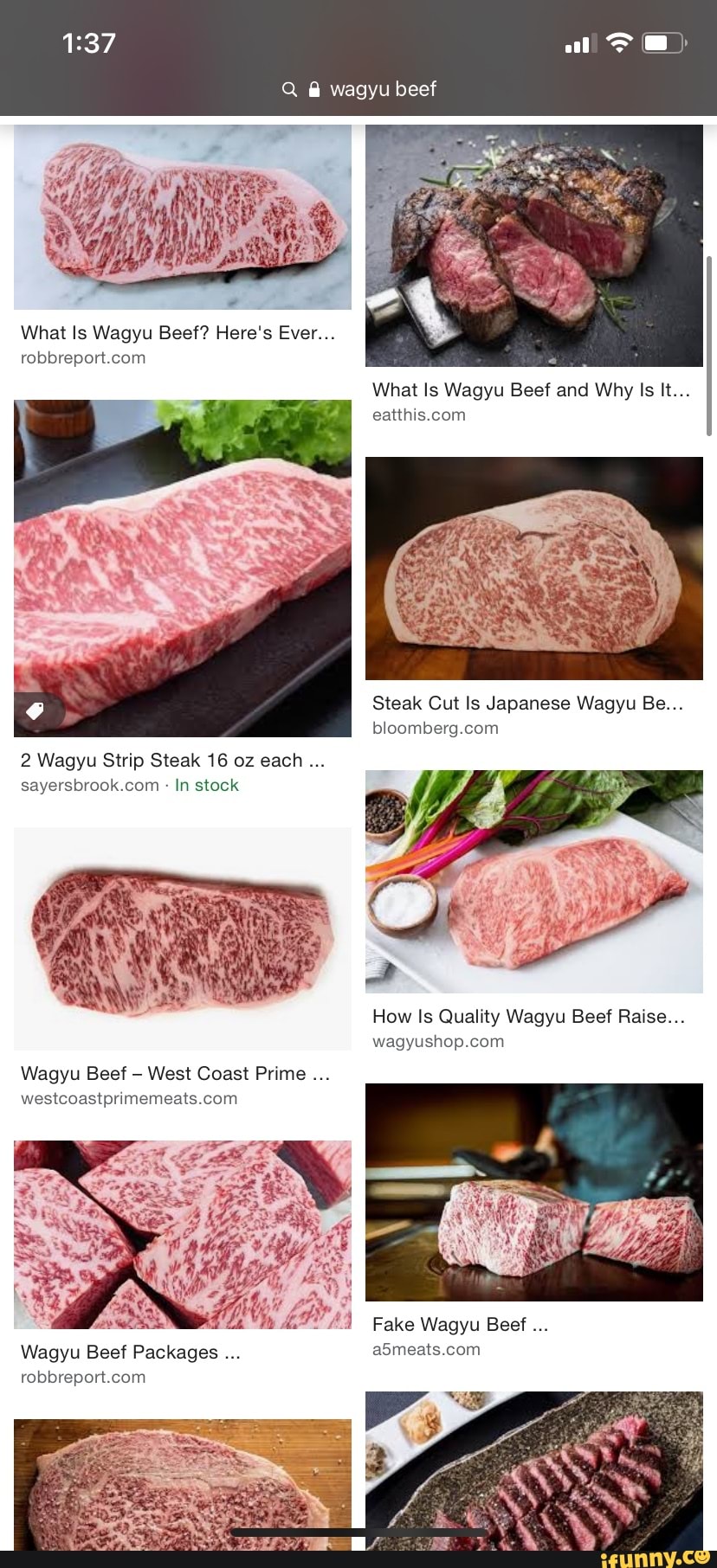 2 Wagyu Strip Steak 16 oz each