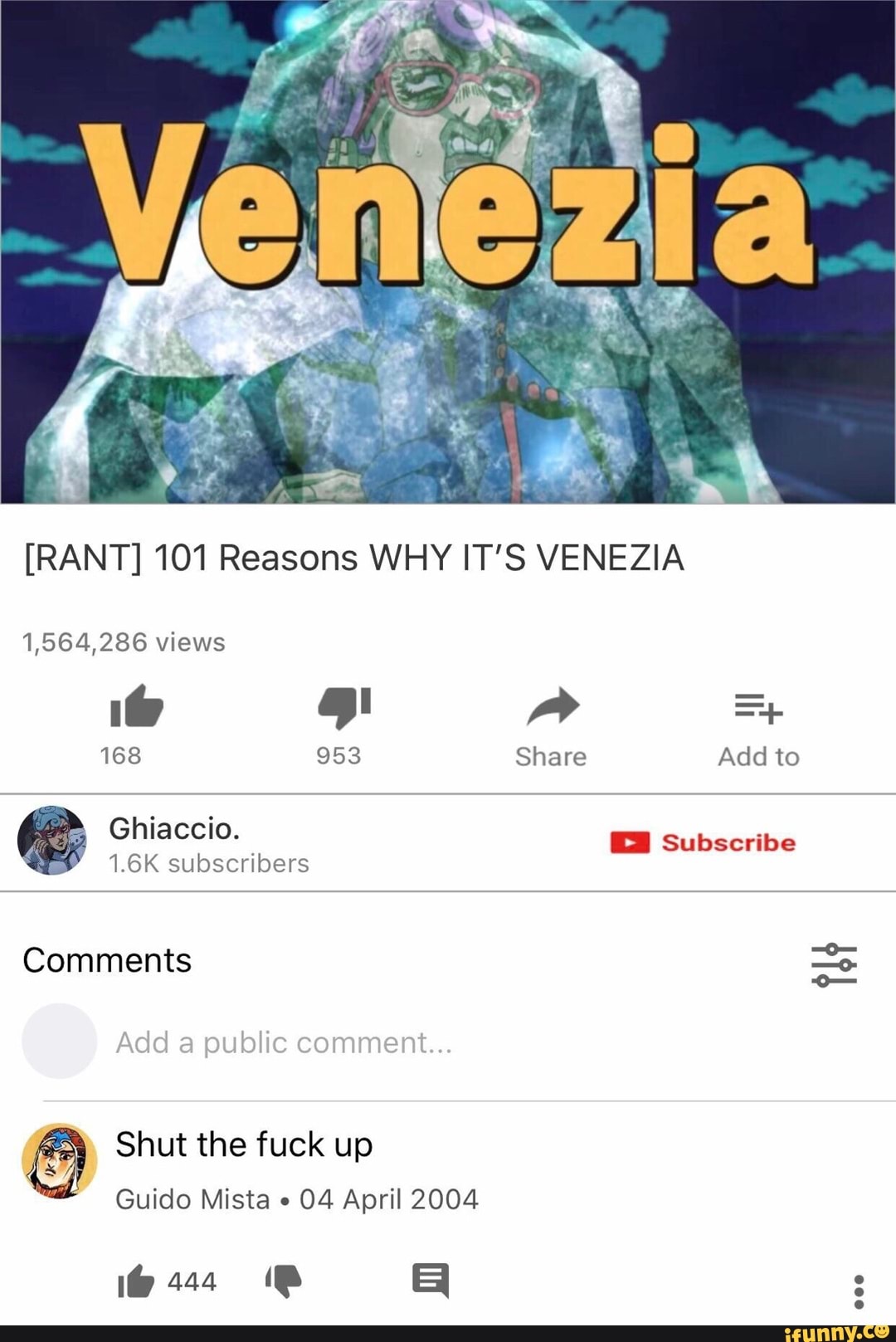 [RANT] 101 Reasons WHY IT’S VENEZIA - iFunny