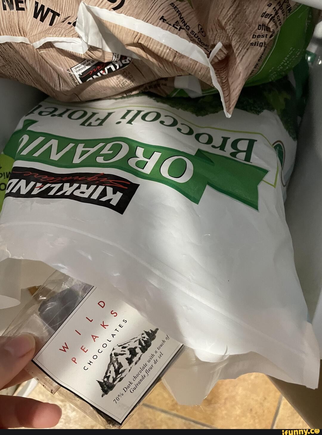 candy, frozen, vegetables, people, eat, stash 