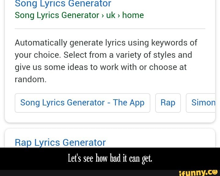 Song Lyrics Generator Song Lyrics Generator Uk Home