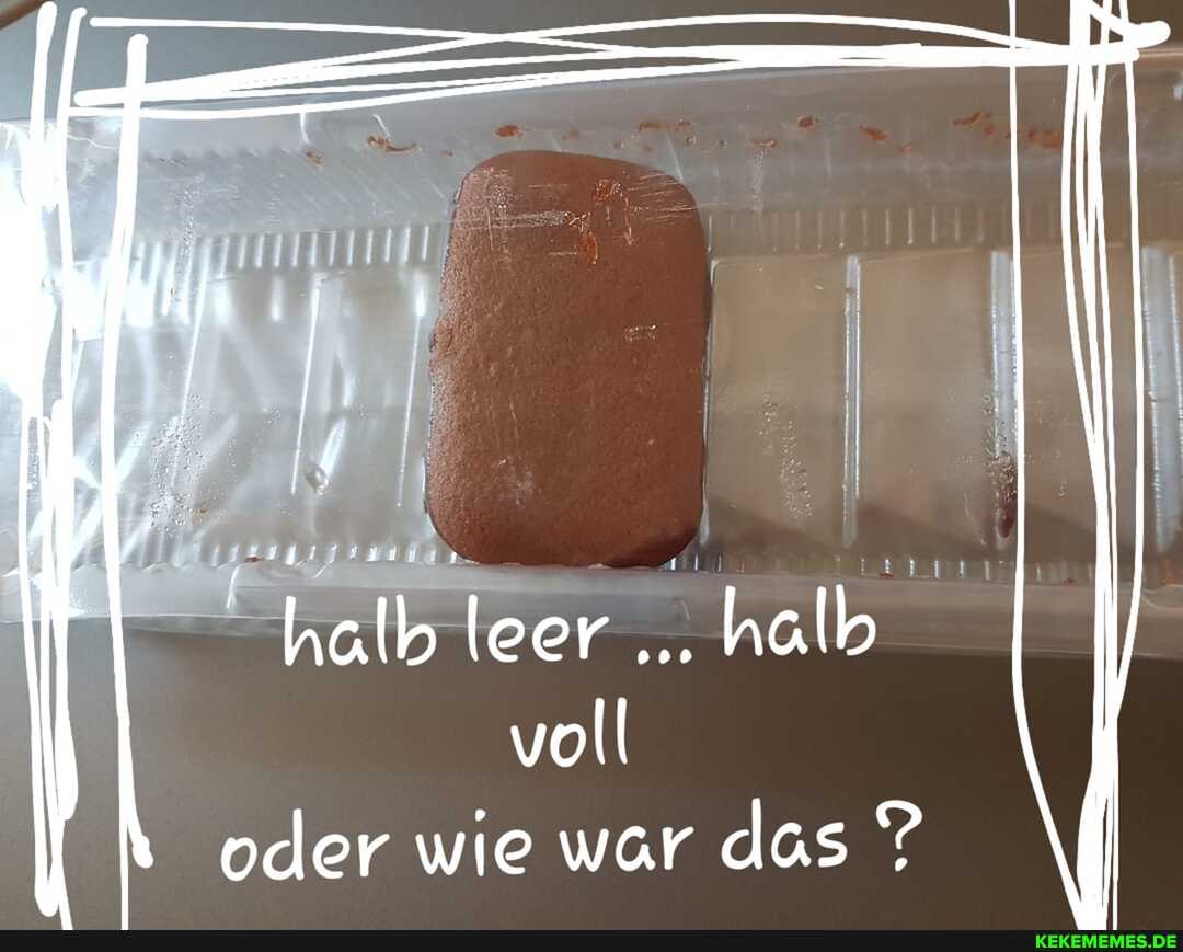 halb leer halb voll oder wie war das