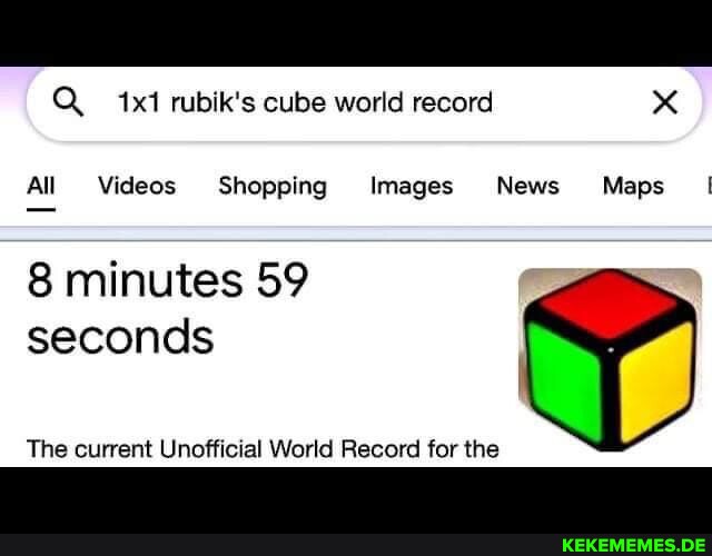 rubik's cube world record x All Videos Shopping Images News Maps I 8 minutes 59 