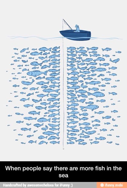 When people say there are more fish in the
sea - When people say there are more fish in the sea