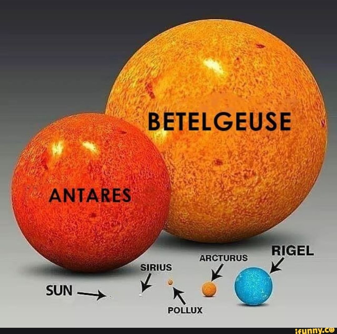 BETELGEUSE ANVARES SUN RIGEL POLLUX - iFunny