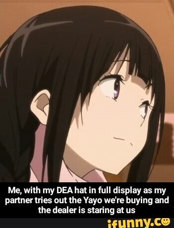 Me, with my DEA bat in full display as my partner tries out the Yayo we're buying and the dealer is staring at us - Me, with my DEA hat in full display as my partner tries out the Yayo we're buying and the dealer is staring at us