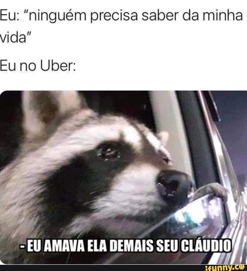 Eu: "ninguém precisa saber da minha vida"
Eu no Uber:
EU AMAVA ELA DEMAIS SEU