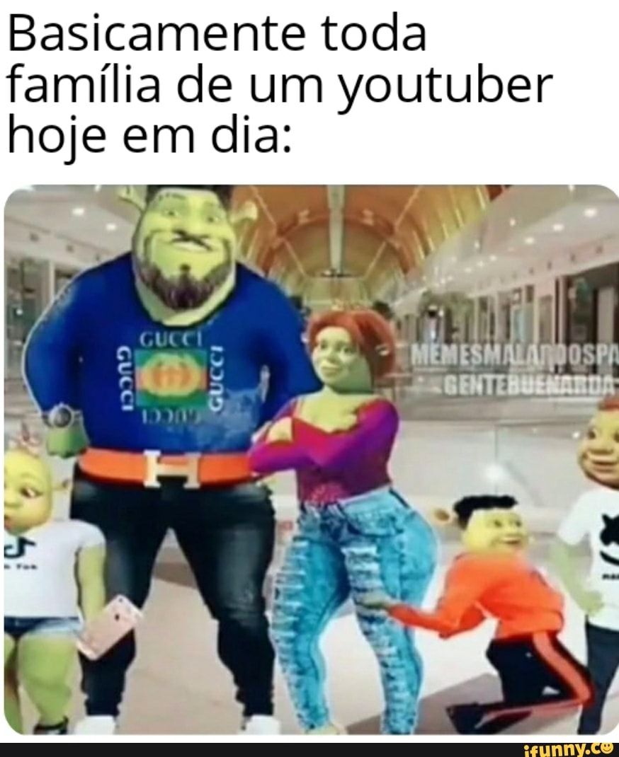 Basicamente toda
família de um youtuber
hoje em dia: am