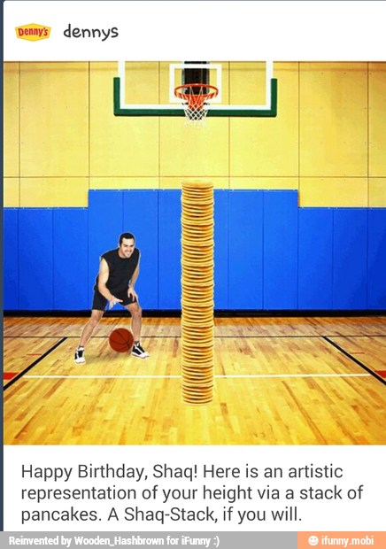 Happy Birthday, Shaq! Here is an artistic representation of your height