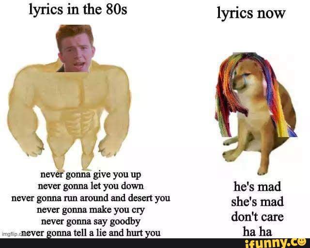 never gonna give you up lyrics