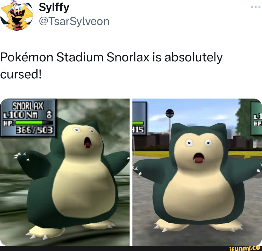 Pokmon Stadium Snorlax is absolutely cursed! I nS (ile Nm' 3 HP or ...