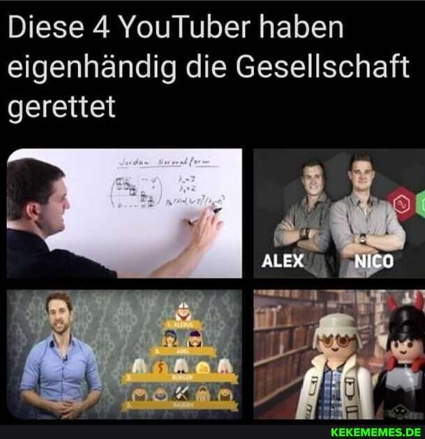 Diese 4 YouTuber haben eigenhändig die Gesellschaft gerettet
ALER
RICO