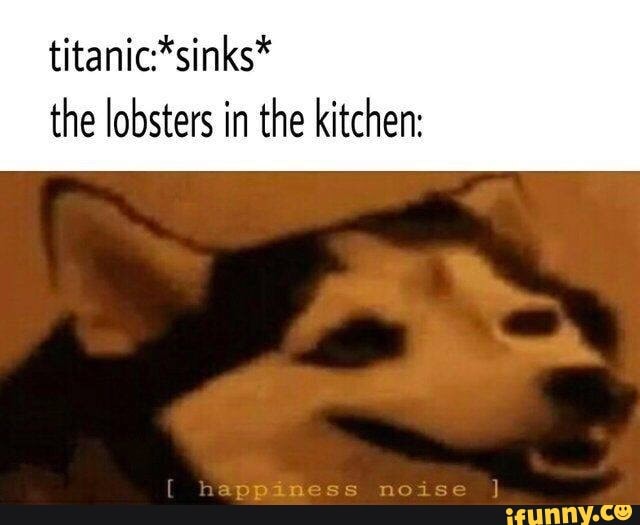 titanic sink lobster in the kitchen