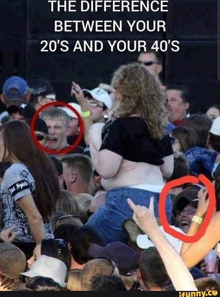 THE DIFFERENCE
BETWEEN YOUR
20'S AND YOUR A0'S